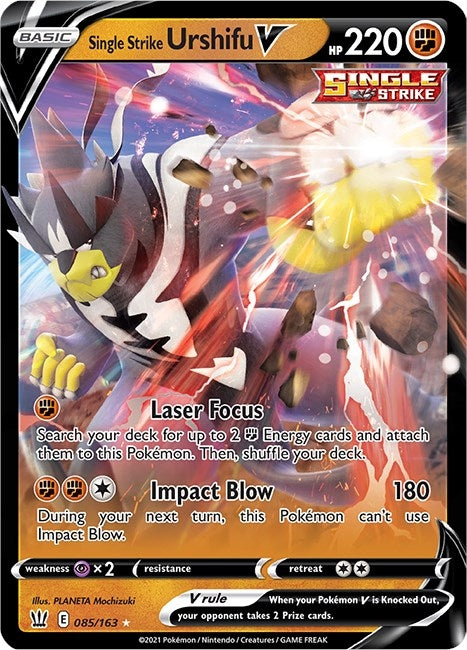 Image for Single Strike Urshifu V (085/163) (SWSH05) - Pokemon