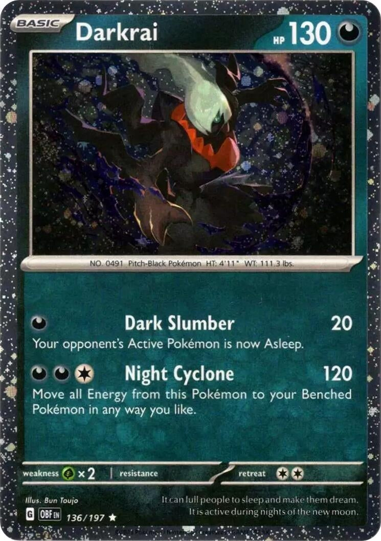 Image for Darkrai (Cosmos Holo) (136/197) (MCAP) - Pokemon