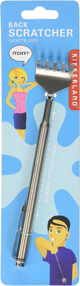 Kikkerland Telescoping Back Scratcher, Stainless Steel, Silver