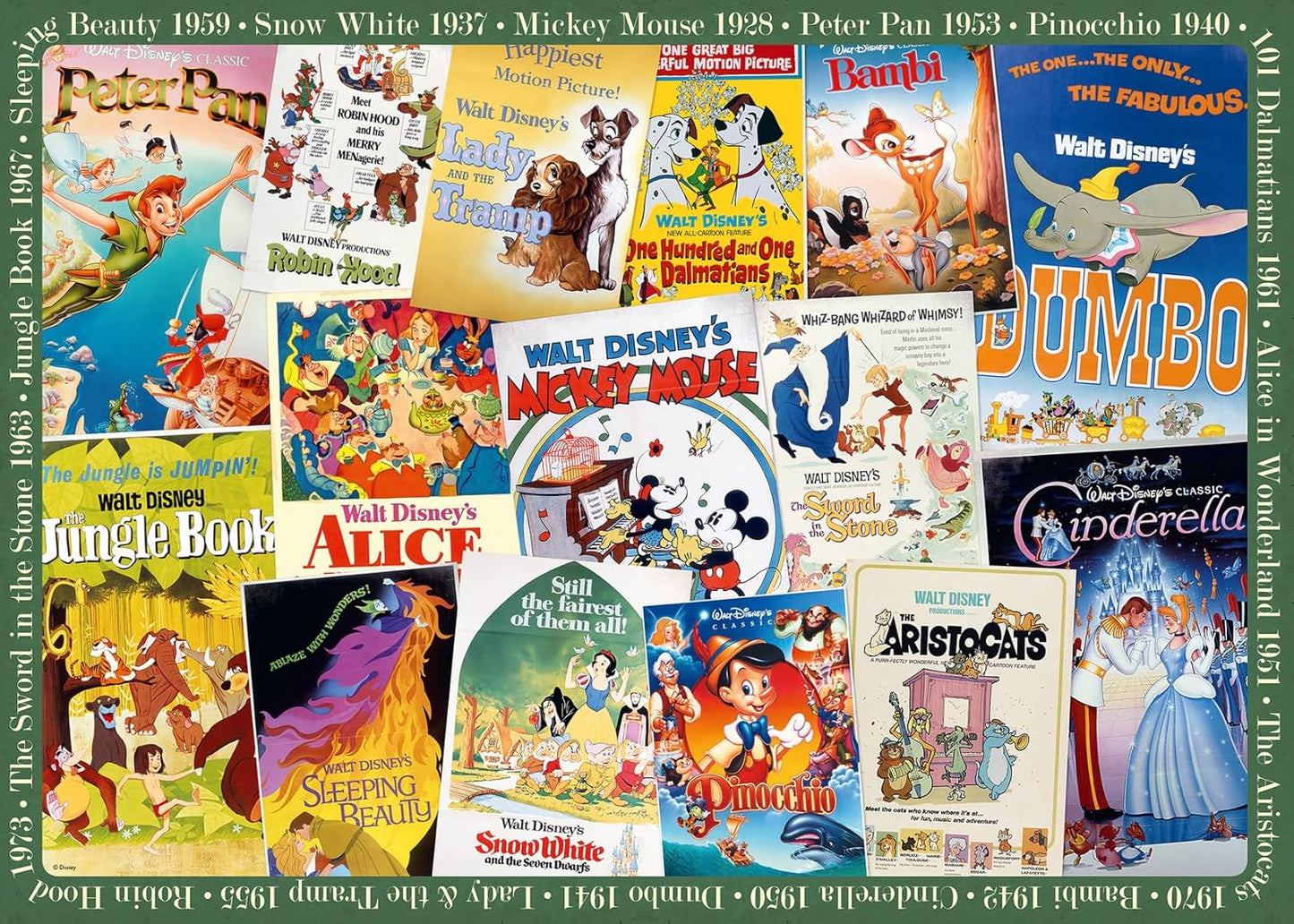 Ravensburger Disney Vintage Movie Posters Jigsaw Puzzle 1000 Pieces