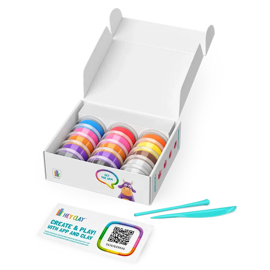 HEY CLAY Set - Colourful Modeling Air Dry Clay Kit for Kids (Animals)