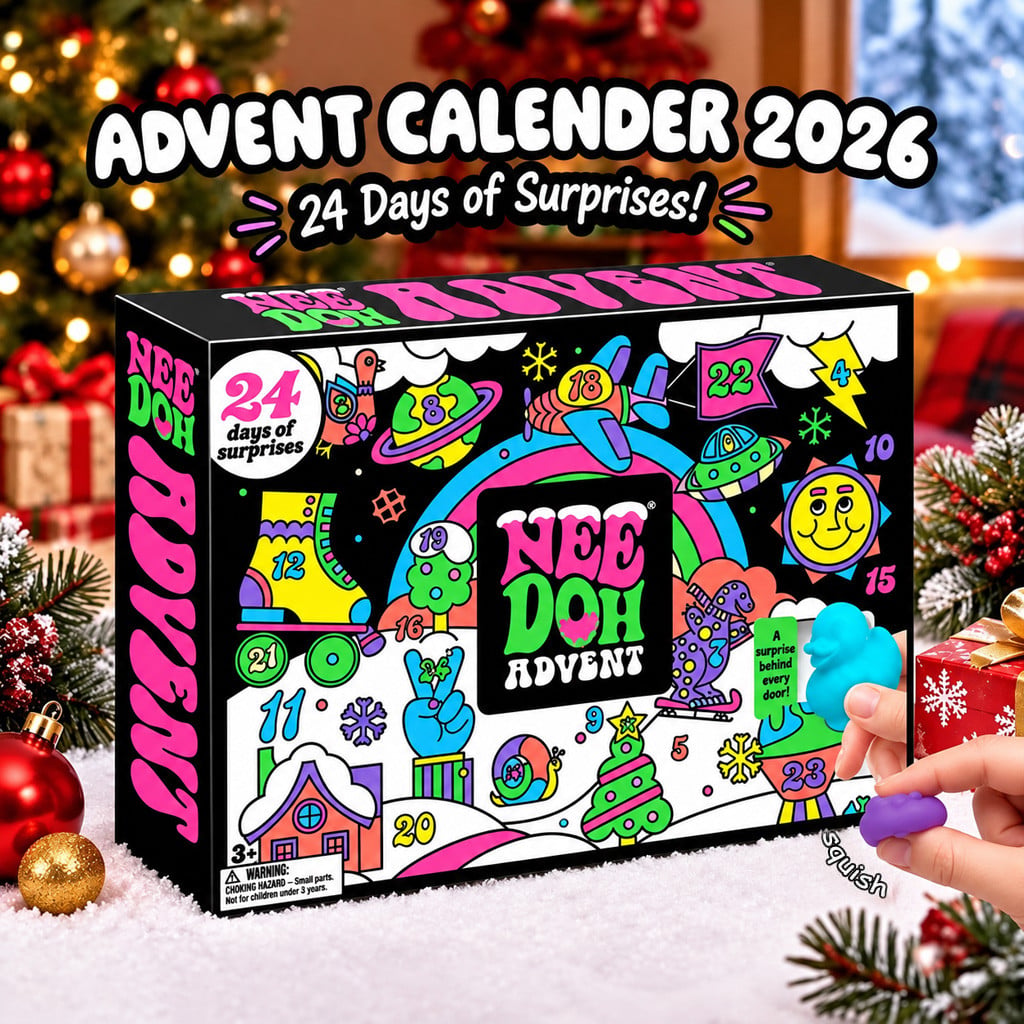 NeeDoh Advent Calendar 2026 - 24 Days of Squishy Sensory Toys by Schylling