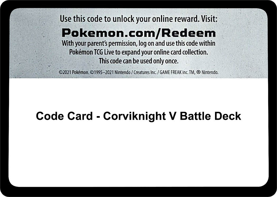 Image for Code Card - Corviknight V Battle Deck (MCAP) - Pokemon