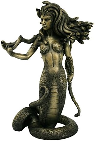 Pacific Giftware The Temptation of Medusa Collectible Figurine in Faux Antique Gold Finish 8 Inch Tall