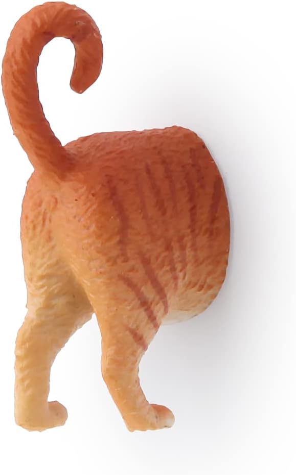 Kikkerland Magnetic Funny Cat Butt Refrigerator Decorative Magnets, Set of 6