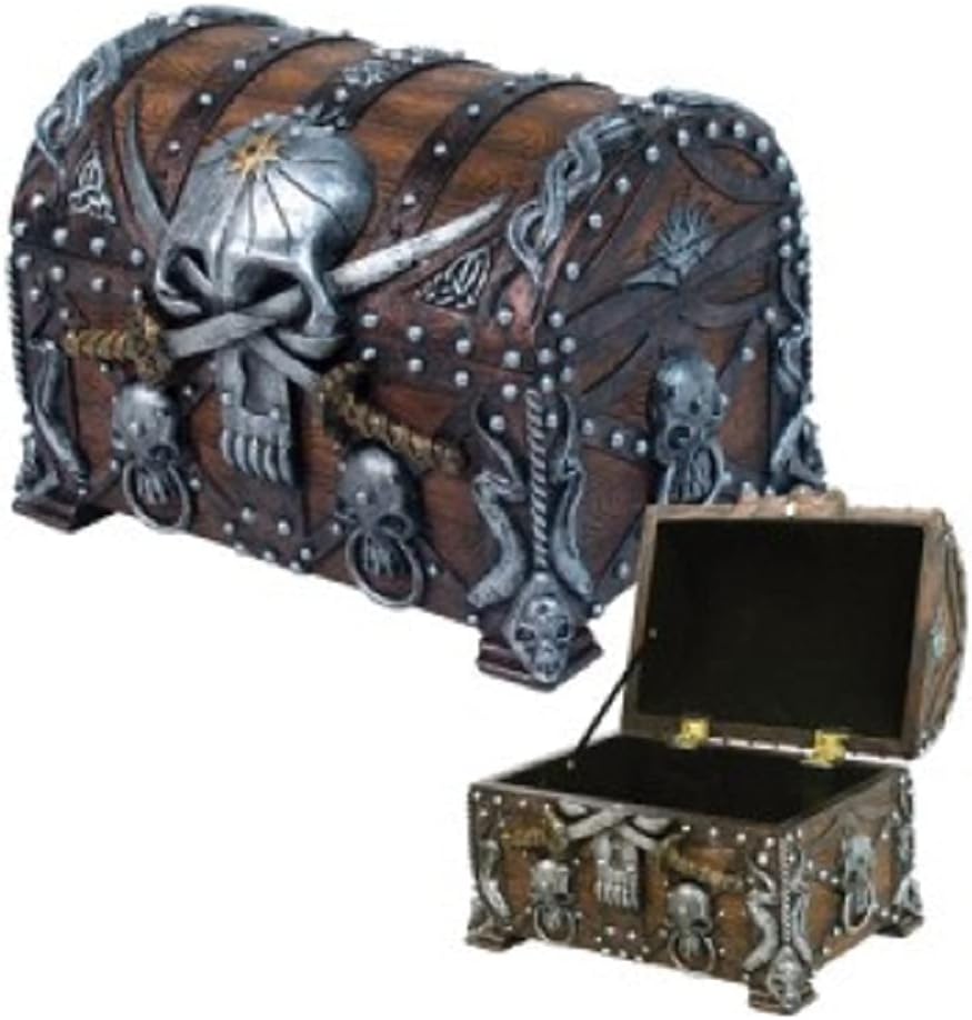 Pacific Trading Pirate s Treasure Chest Trinket/Mini Jewelry Box