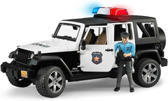 Bruder Toys - Jeep Rubicon Police car + light skin Policeman