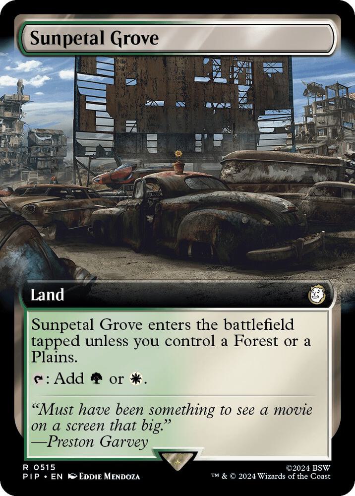 MTG Single Card - Sunpetal Grove (Extended Art) [R 0515]