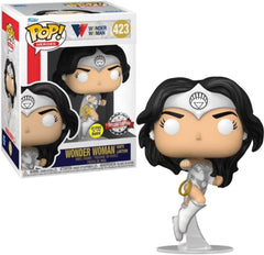 Funko POP! Wonder Woman 80th Anniversary White Lantern Glow-in-The-Dark #423 [Damaged Box]