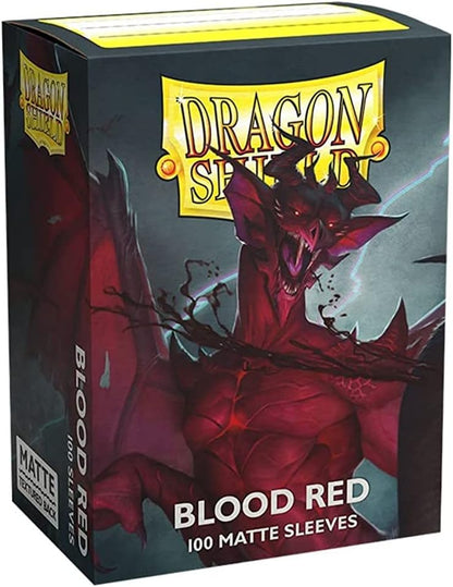 Dragon Shield 100ct Matte Sleeves - Standard Size - Blood Red