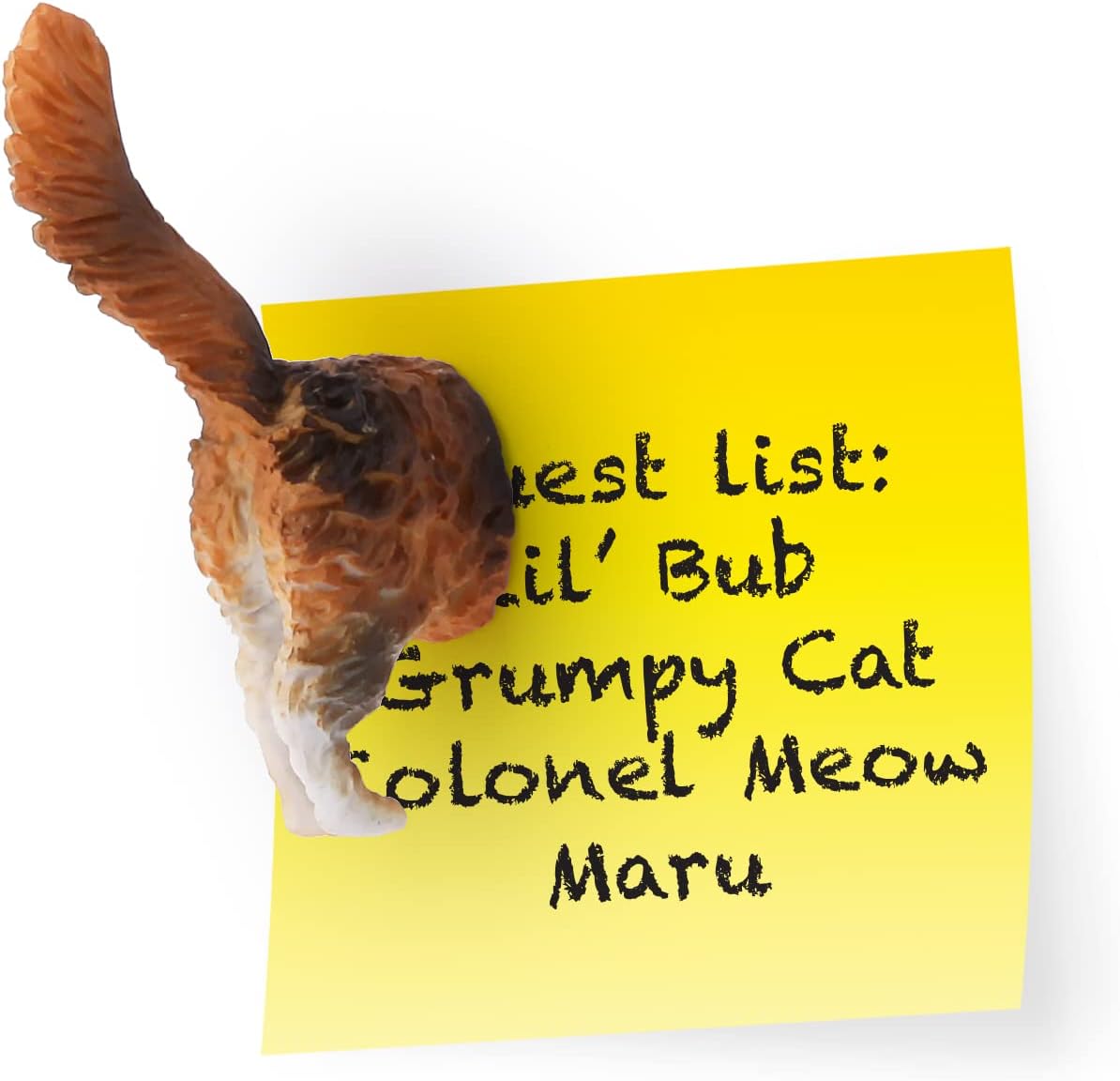 Kikkerland Magnetic Funny Cat Butt Refrigerator Decorative Magnets, Set of 6