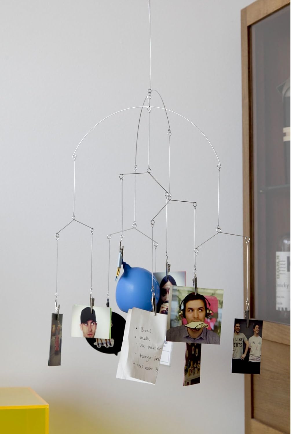 Kikkerland Floating Hanging Photo Display - Chrome Plated Steel