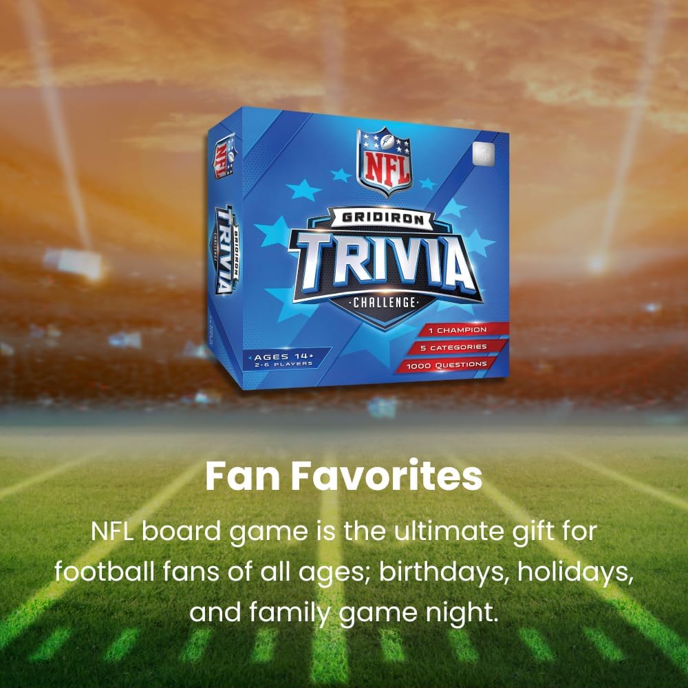 Masterpieces NFL Gridiron Trivia Challenge – Officially Licensed Football Board Game