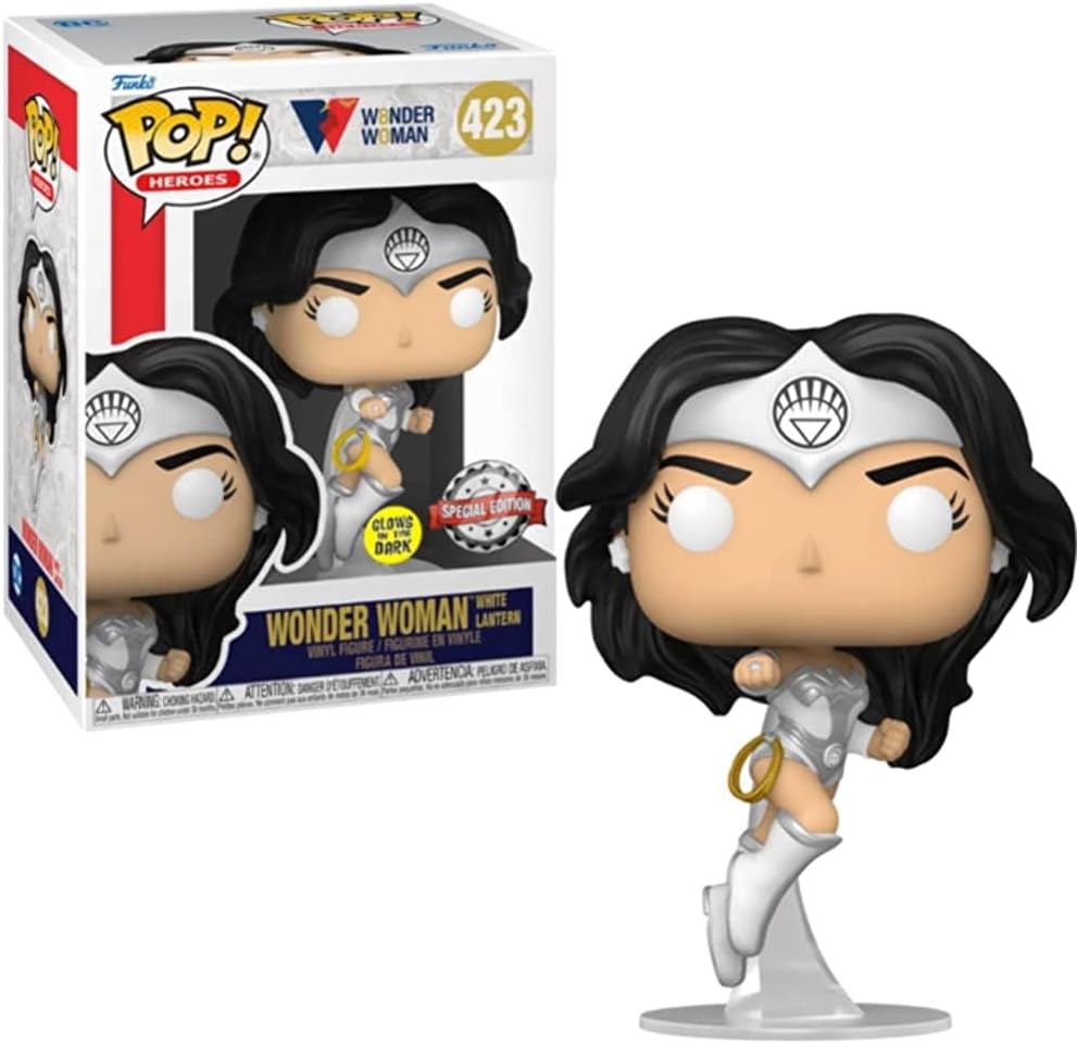 Funko POP! Wonder Woman 80th Anniversary White Lantern Glow-in-The-Dark #423 [Damaged Box]