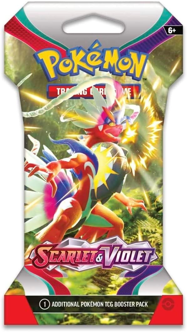 PKMN Scarlet & Violet Sleeved Booster Packs - 8 Packs (80 Cards)