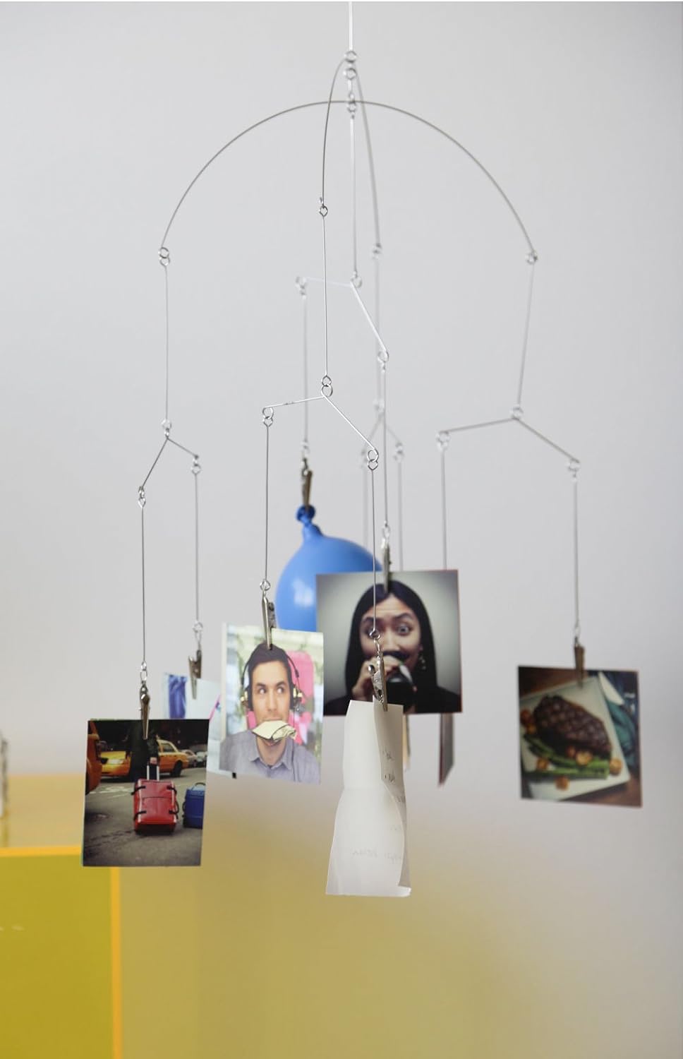 Kikkerland Floating Hanging Photo Display - Chrome Plated Steel