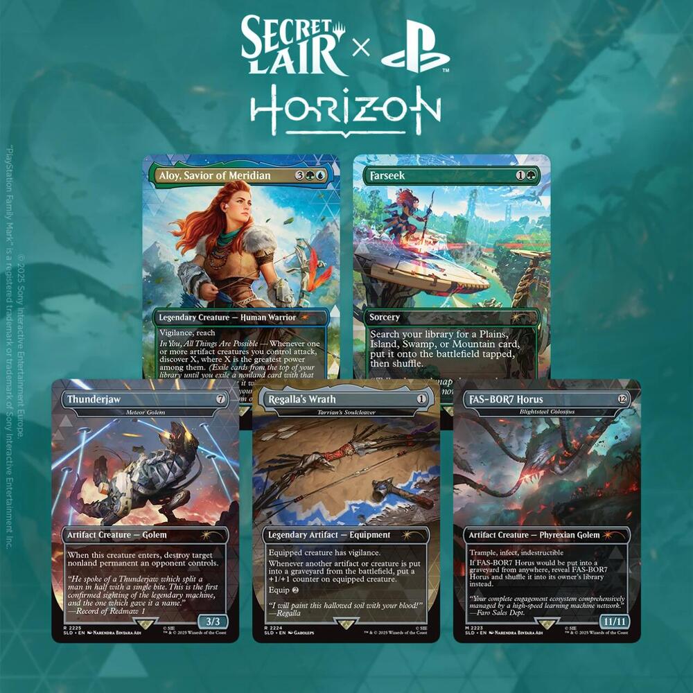 MTG Secret Lair x Horizon: Into the Forbidden West (Huntress and the Machines) - Non-Foil Edition