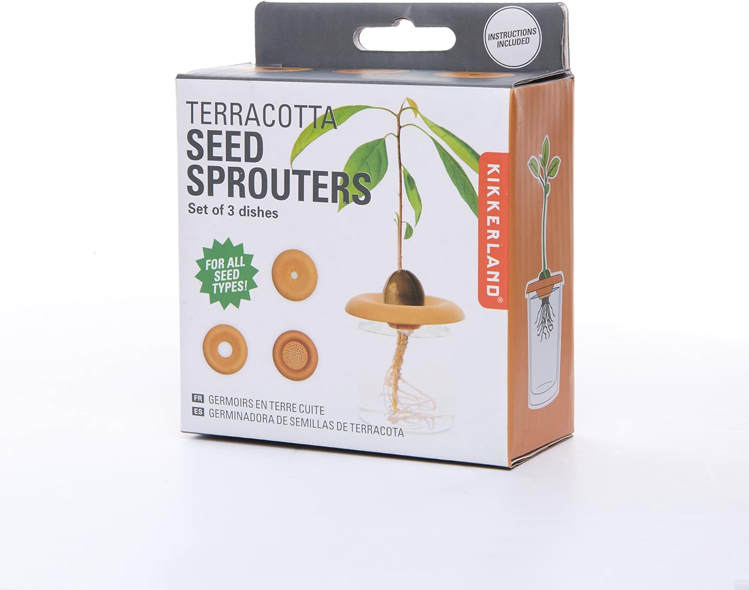 Kikkerland Eco Friendly Terracotta Growing Seed Starter Sprouters