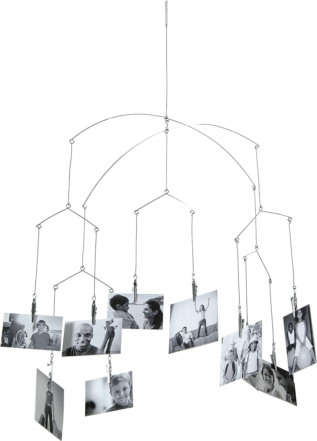 Kikkerland Floating Hanging Photo Display - Chrome Plated Steel