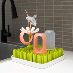 Boon Stem Drying Rack Accessory, White & Coral