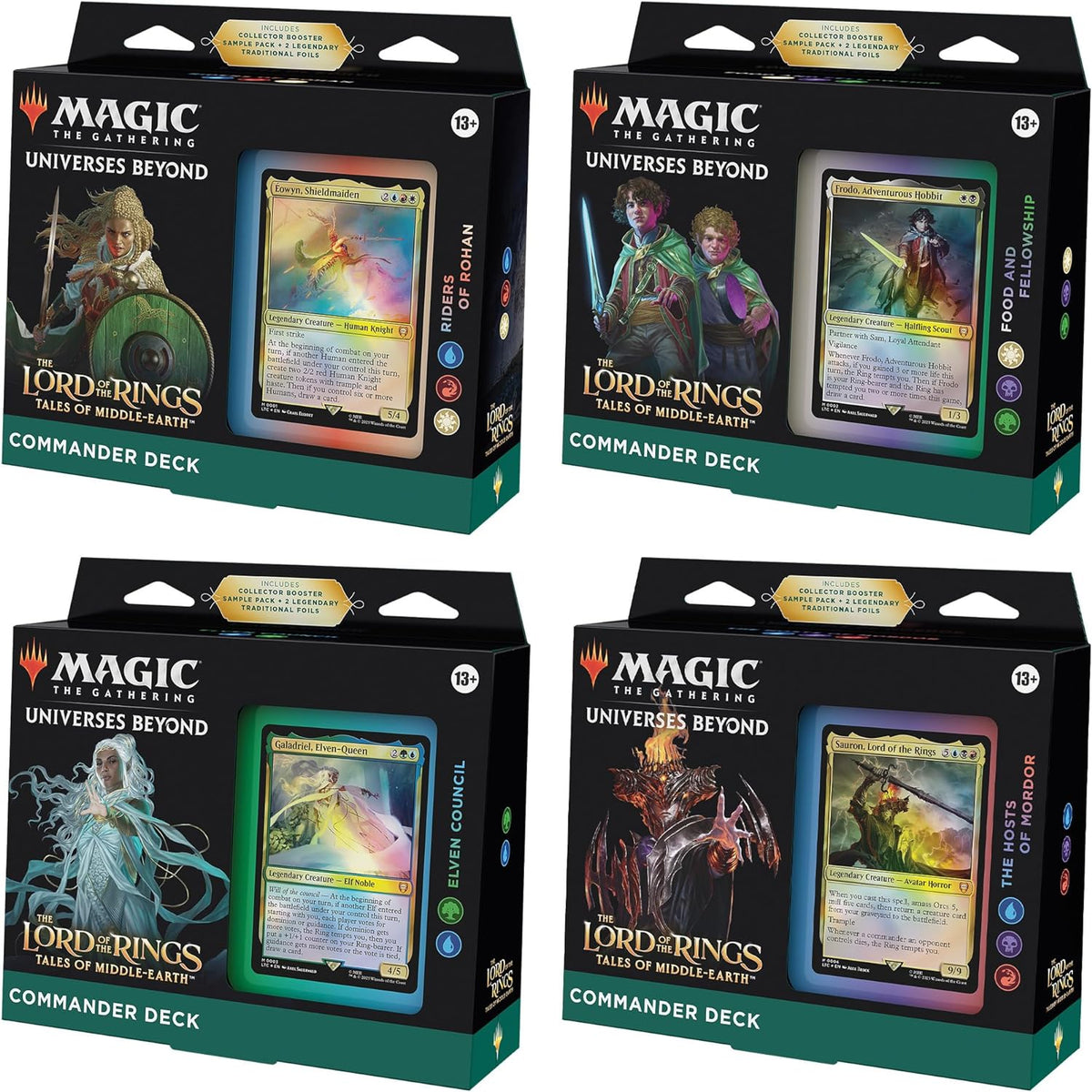MTG The Lord of the Rings Commander Deck - Set of 4