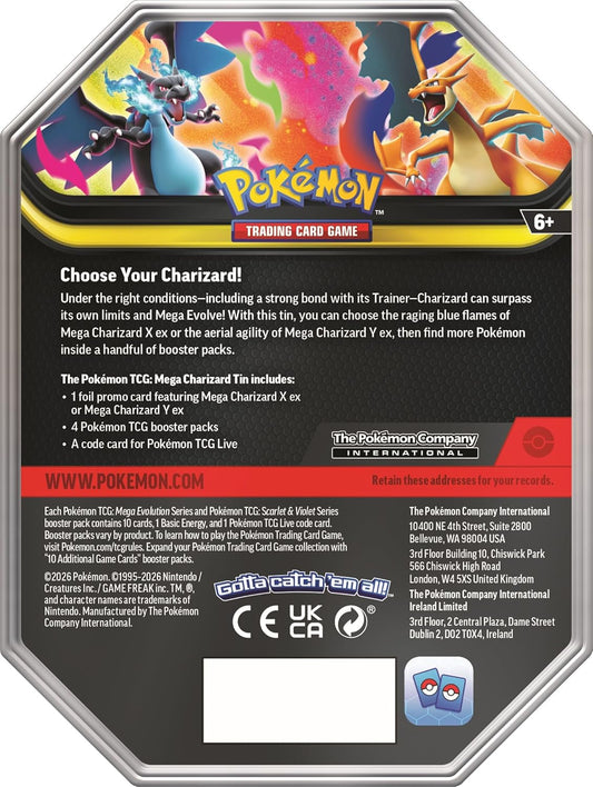 Pokemon TCG: Mega Charizard Y ex Tin (Red)