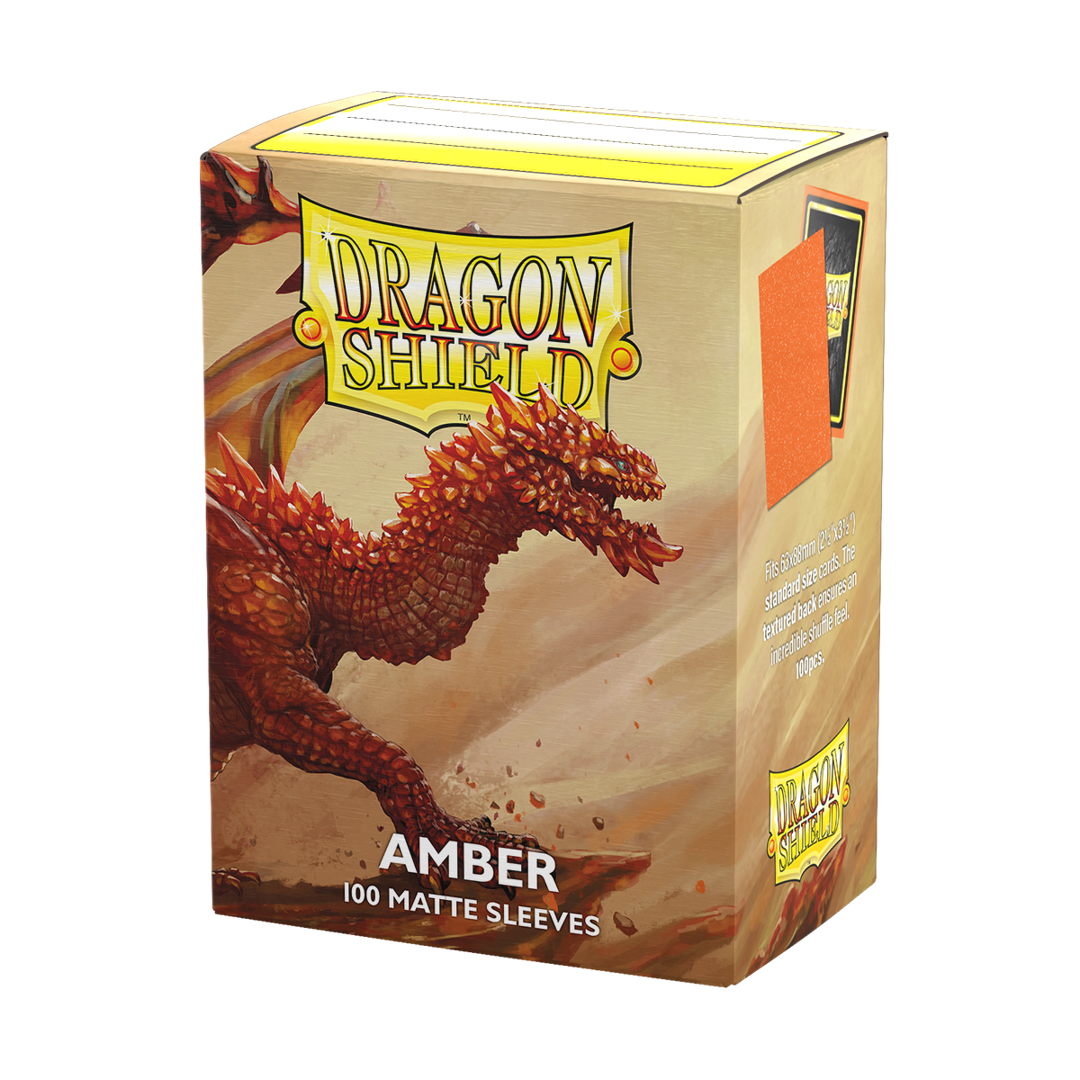 Dragon Shield 100ct Matte Sleeves - Standard Size - Amber