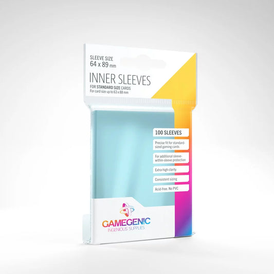 Gamegenic Inner Sleeves Clear 64x89mm