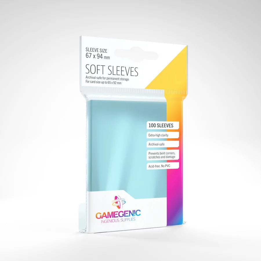Gamegenic Soft Sleeves Clear 67x94mm