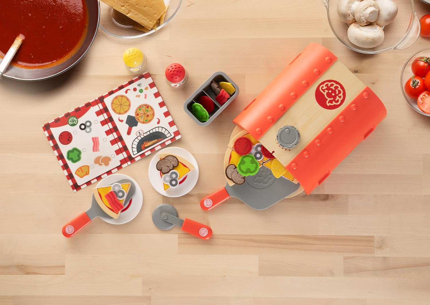 Pretendables™ Backyard Pizza Oven Set -  Fat Brain Toys