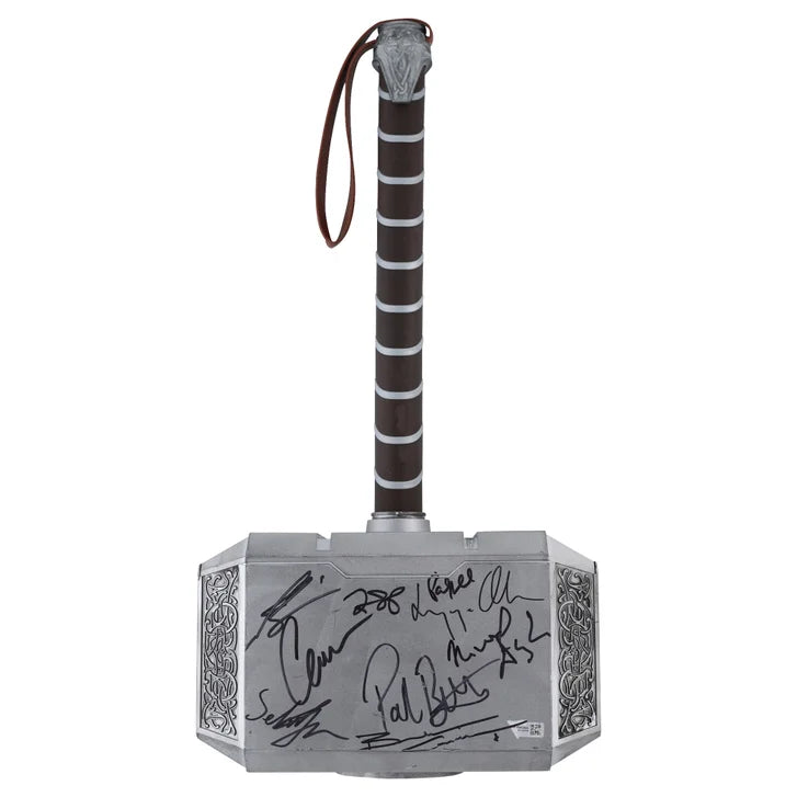 Thor's Hammer Autographed by The Avengers Cast with 15 Signatures including Chris Hemsworth, Robert Downey Jr. and Chris Evans - Fanatics Authenticated