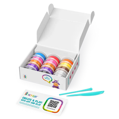 HEY CLAY Set - Colourful Modeling Air Dry Clay Kit for Kids (Animals)