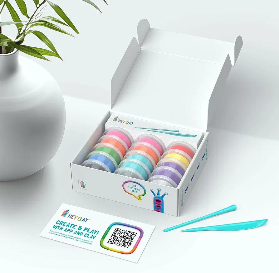 HEY CLAY Set - Colourful Modeling Air Dry Clay Kit for Kids (Aliens)