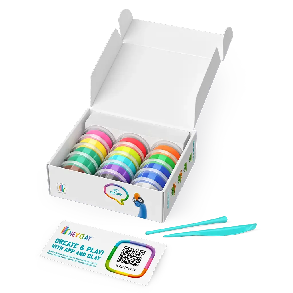 HEY CLAY Set - Colourful Modeling Air Dry Clay Kit for Kids (Dinosaurs)
