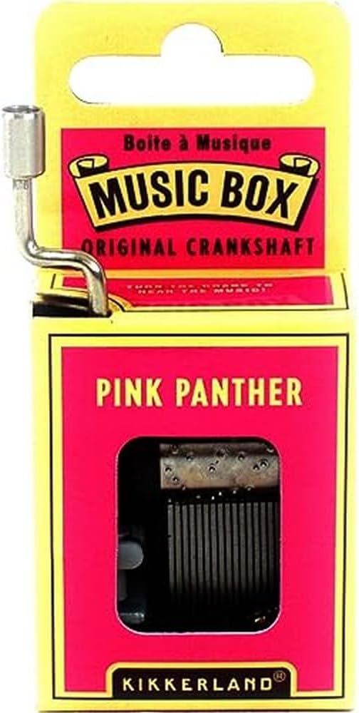 Kikkerland Pink Panther Crank Music Box