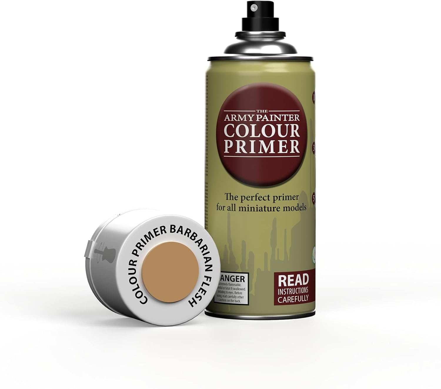 The Army Painter Color Primer Spray Paint, Leather Brown, 400ml, 13.5oz - Acrylic Spray Undercoat for Miniature Painting - Spray Primer for Plastic Miniatures