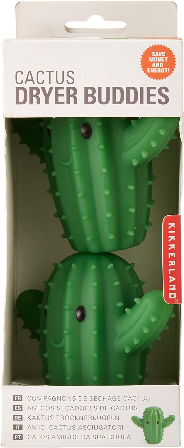 Kikkerland Happy Cactus Plant Reusable Laundry Dryer Balls