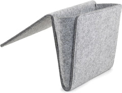 Kikkerland Grey Felt Bedside Pocket Caddy Single