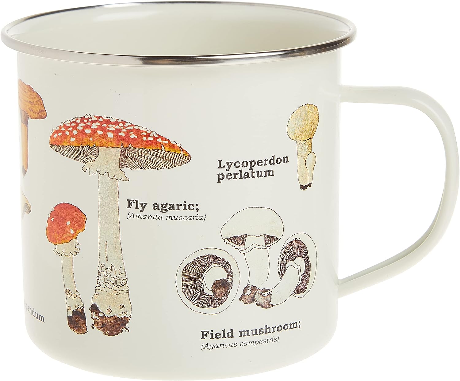 Gift Republic GR270058 Mushroom Enamel Mug, Multi, 500 milliliters